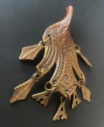 Bronzen broche Kalevala Koru, Brons, Gebruikt, Bruin, Verzenden