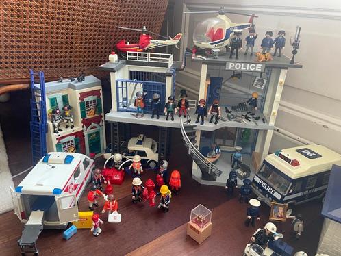 Playmobil politie brandweer ambulance, Kinderen en Baby's, Speelgoed | Playmobil, Gebruikt, Complete set, Ophalen of Verzenden