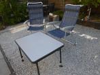 Dukdalf stoelen 2x/Crespo tafel 80 x 60  (Ophalen Culemborg), Ophalen, Gebruikt, Campingstoel