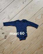 Marineblauwe wollen romper mt 60, Ophalen of Verzenden, Gebruikt, Jongetje of Meisje, Nacht- of Onderkleding