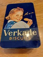 Verkade biscuits blik, Verzamelen, Blikken, Ophalen of Verzenden, Gebruikt, Koek(jes), Verkade