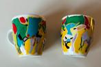 Friesche Vlag - 2 Kunst-koffiemokjes Corneille, Huis en Inrichting, Keuken | Servies, Ophalen of Verzenden, Zo goed als nieuw