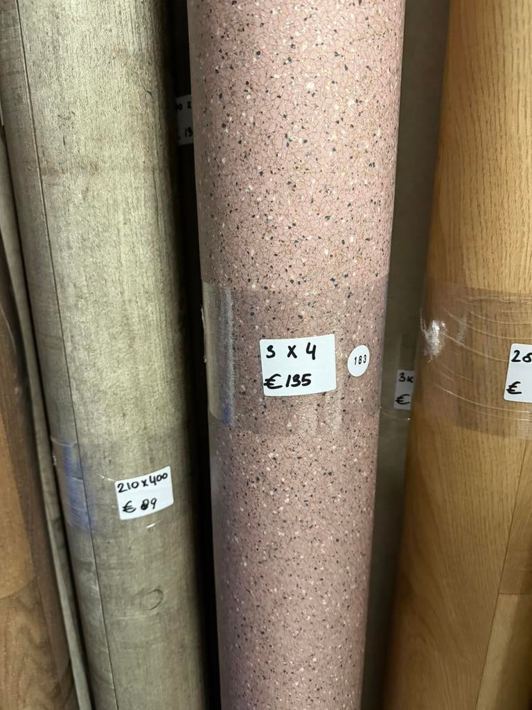 Grijs Granietlook Vinyl Restpartij | 3,00x4,00mtr, Huis en Inrichting, Stoffering | Vloerbedekking, Ophalen, Nieuw, Nvt, Nvt