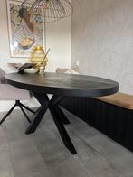 Eettafel zwart ovaal Woood 220x100cm mangohout, Huis en Inrichting, Tafels | Eettafels, Ophalen, 100 tot 150 cm, 200 cm of meer