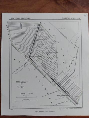 53 / Gemeente Wildervank Litho uit 1867 van J. Kuyper beschikbaar voor biedingen