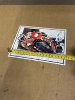 Metalen print motorrace Motogp - 27 - Casey Stoner, Verzamelen, Ophalen of Verzenden, Zo goed als nieuw, Motoren