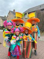 Kleurrijke carnavalskleding groep 17 personen, Kleding | Dames, Ophalen of Verzenden, Zo goed als nieuw, Carnaval, Kleding