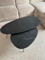 Marmeren Salontafel Set - Japandi Stijl, Huis en Inrichting, Tafels | Salontafels, Ophalen, 50 tot 100 cm, Zo goed als nieuw, Metaal