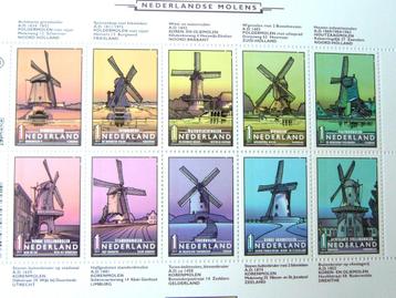Nederlandse Molens 10x1,31 Frankeergeldig postfris vel blok beschikbaar voor biedingen