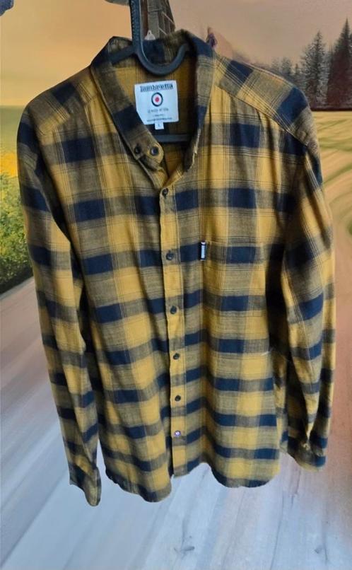 Lambretta geruit overhemd - maat L - geel/blauw NIEUW, Kleding | Heren, Overhemden, Nieuw, Halswijdte 41/42 (L), Blauw, Verzenden