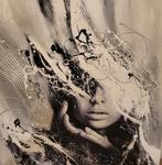 Schilderij in zwart wit 100x100, Ophalen