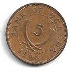 Uganda 5 cent 1966, Ophalen of Verzenden, Overige landen