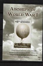 MICRONESIA PF BLOK LUCHTBALLONNEN WO1 LUCHTVAART, Ophalen of Verzenden, Postfris, Vliegtuigen
