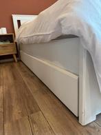 4 bedlades Ikea Songesand, Ophalen, Wit, Tweepersoons, Zo goed als nieuw