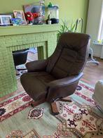 GRATIS Brown leather adjustable chair, Huis en Inrichting, Stoelen, Ophalen, Bruin, Leer, Zo goed als nieuw