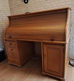 Groot licht eiken bureau / computerkast met rolluik, Huis en Inrichting, Kasten | Computermeubels, Ophalen, Gebruikt, Licht eiken met rolluik