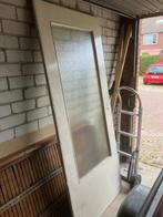 Opdekdeur met figuurglas, Doe-het-zelf en Verbouw, Deuren en Horren, Ophalen, Gebruikt, 80 tot 100 cm, Binnendeur