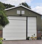 Witte garagedeur: dagmaat 3,0m en doorrijdhoogte 2,8m, Doe-het-zelf en Verbouw, Ophalen, Kunststof, Gebruikt, Garagedeur