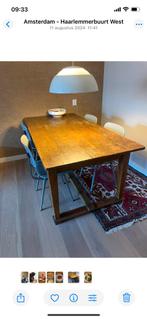 Robuuste Bourgondische Tafel - 1x2 meter, Huis en Inrichting, Tafels | Eettafels, Ophalen, Gebruikt, 100 tot 150 cm, Vijf personen of meer