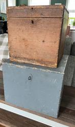 Vintage munitiekisten bijzet/salontafel set €35, Ophalen of Verzenden, Gebruikt, Minder dan 50 cm