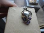 mooie echt zilveren kunst hanger apart model 3 amethisten, Ophalen of Verzenden, Zo goed als nieuw, Met edelsteen, Zilver
