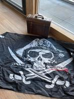 Houten Schatkist met Piratenvlag - Kinderfeestje, Ophalen, Gebruikt, Overige houtsoorten, Minder dan 50 cm