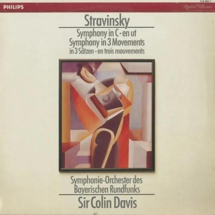 Stravinsky Davis Symphony in C, Symphony in 3 Movements, Cd's en Dvd's, Vinyl | Klassiek, Zo goed als nieuw, Classicisme, Kamermuziek