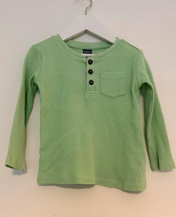 Wibra wafel longsleeve neon groen shirtje truitje 98 beschikbaar voor biedingen