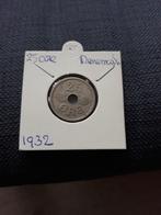 Denemarken: Een zeer fraaie kopernikkel 25 Ore munt uit 1932, Ophalen of Verzenden, Overige landen, Losse munt