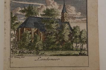 LANDSMEER GRAVURE ABRAHAM ZEEMAN 1732 Handgekleurd GO8 beschikbaar voor biedingen