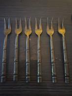 Koperen Cocktail Vorkjes & Botermesjes Set, Antiek en Kunst, Antiek | Bestek, Ophalen of Verzenden