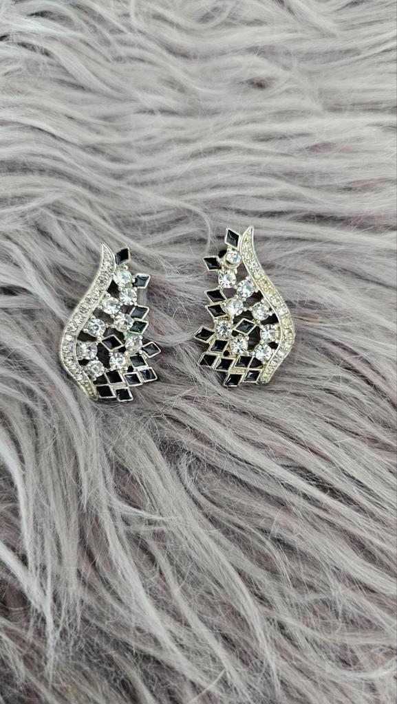 Zilverkleurige Oorbellen met Glitter, Sieraden, Tassen en Uiterlijk, Oorbellen, Nieuw, Hangers, Zilver, Zilver, Met kristal, Met strass