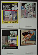 4x Humo Prenten - Vier getijden - Gesigneerd Joost Swarte, Verzenden, Zo goed als nieuw, Plaatje, Poster of Sticker