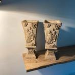 Vintage Chinese Vazen - Speksteen Look - Set van 2, Antiek en Kunst, Ophalen of Verzenden