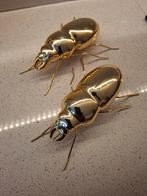 Set van 2 gouden kever ornamenten., Ophalen of Verzenden, Zo goed als nieuw