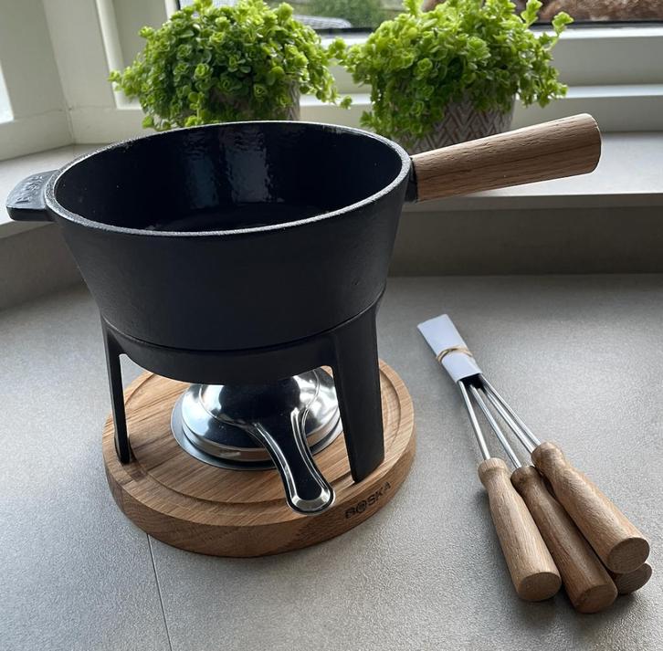 Kaasfondue set van Boska, Witgoed en Apparatuur, Fonduesets, Zo goed als nieuw, Fondueset, Brander, Ophalen of Verzenden