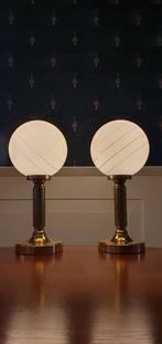 Prachtige set van 2 Hollywood regency bollen lampen, Antiek en Kunst, Ophalen