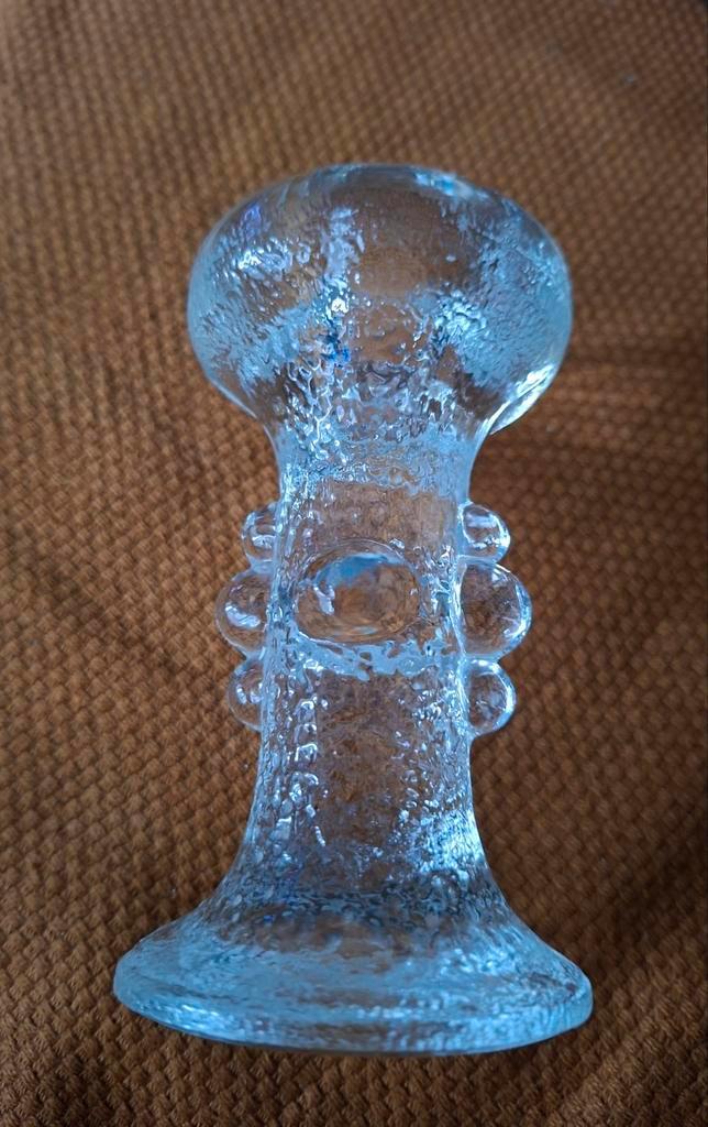 Jaren 70 Pukeberg kandelaar Zweden, Antiek en Kunst, Antiek | Glas en Kristal, Ophalen of Verzenden