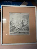 Oude prent van Toon de Jong, Antiek en Kunst, Ophalen