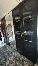 Pax kast zwart met deuren., Huis en Inrichting, Kasten | Kledingkasten, Ophalen, Gebruikt, 200 cm of meer, 50 tot 100 cm
