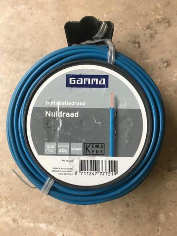 20 m installatiedraad nuldraad 2,5mm2 blauw beschikbaar voor biedingen