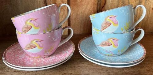 Pip Studio Floral cappucino koppen, Huis en Inrichting, Keuken | Servies, Zo goed als nieuw, Kop(pen) en/of Schotel(s), Overige stijlen