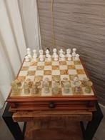 Vintage orginele  luxe marmeren schaakspel compleet handgem, Hobby en Vrije tijd, Gezelschapsspellen | Bordspellen, Ophalen of Verzenden