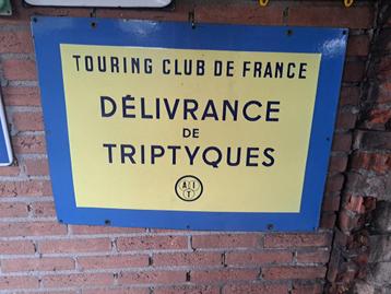 Emaille Reclame Bord/ Touring Club De France