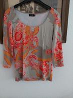 Blouse 3/4mouw MOQ 36 oranje 93%viscose 7%elast. 1xGedragen, Nieuw, Oranje, Ophalen of Verzenden, Maat 36 (S)