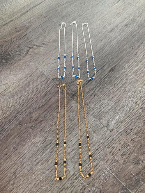Partij 5 stuks luxe kettingen, Sieraden, Tassen en Uiterlijk, Kettingen, Nieuw, Overige materialen, Goud, Ophalen of Verzenden