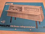 Jaren 60 Nederlands Philips folder pick-up radio meubel izgs, Ophalen of Verzenden, Zo goed als nieuw