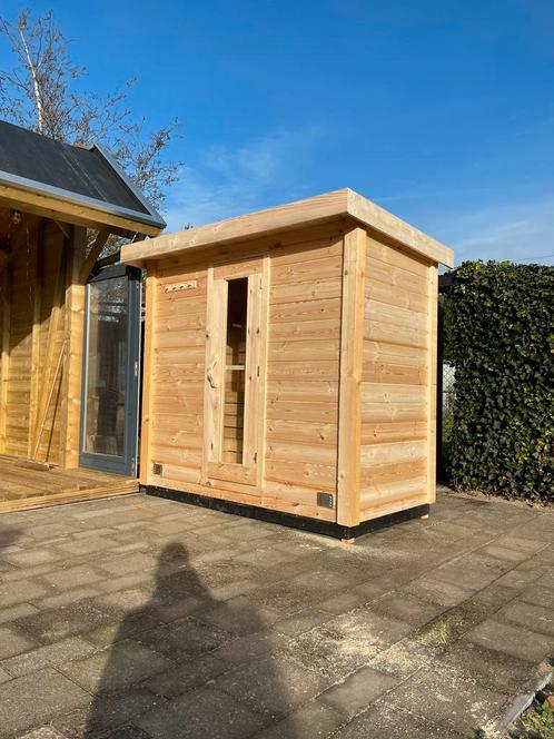 Buitensauna 120x180 inclusief kachel €3250. Uit voorraad!, Sport en Fitness, Sauna, Nieuw, Ophalen of Verzenden