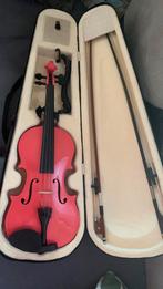Leuke 4/4 viool voor beginners “Roze”, 4/4-viool, Ophalen of Verzenden, Zo goed als nieuw, Met koffer