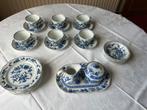 Prachtig vintage wit met blauw decor koffieservies, Antiek en Kunst, Ophalen of Verzenden
